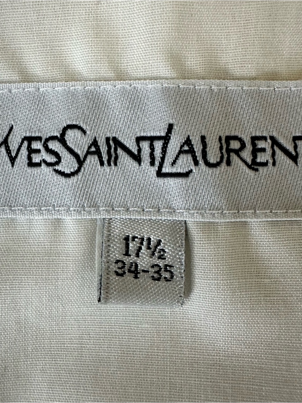 Yves Saint Laurent Ivory Button-Up Dress Shirt - Picture 6 of 7